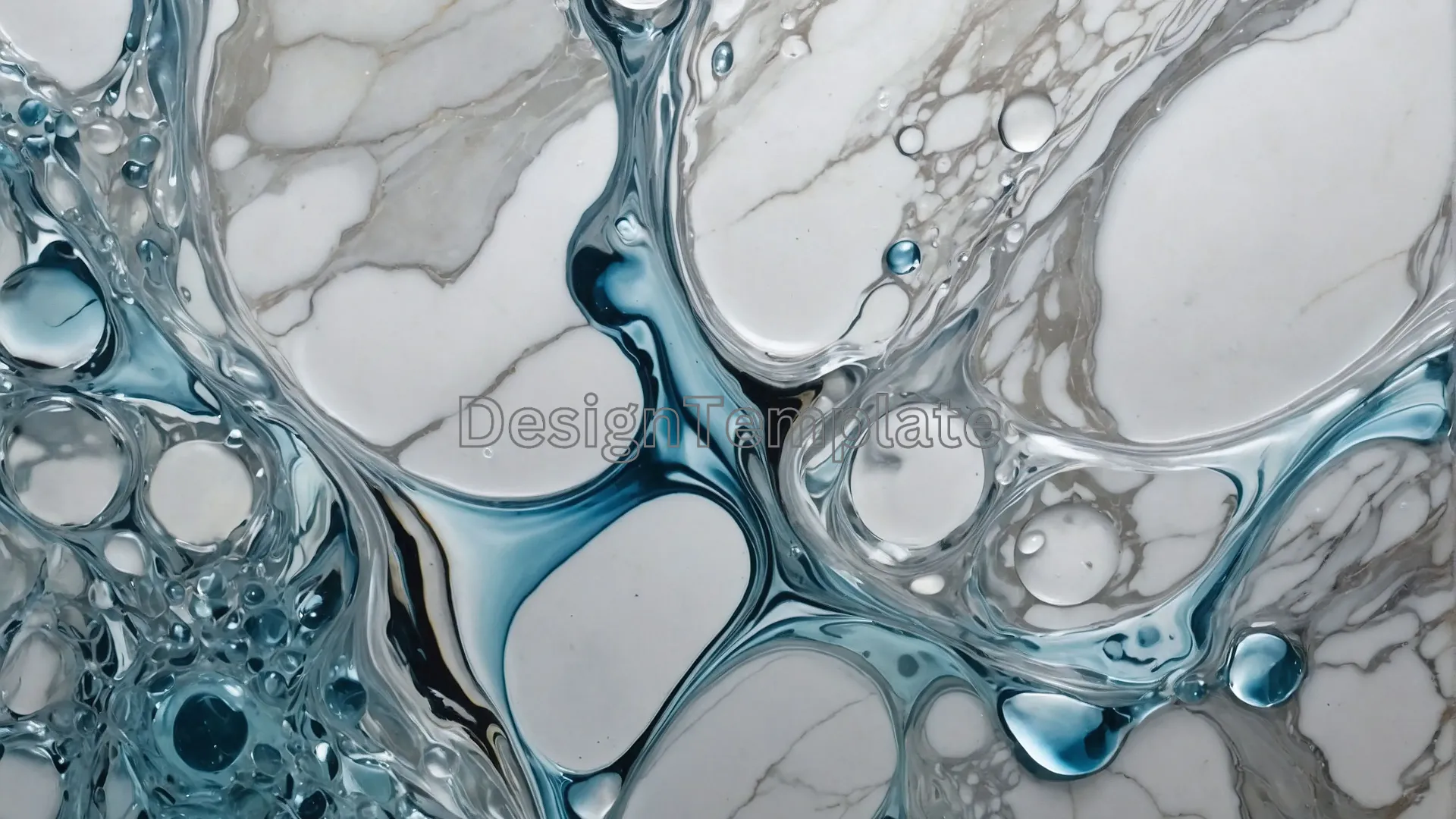 Ethereal Marble Waterscape Cool Tones Background Image